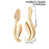 Thumbnail for Geometric Abstract Curved Ribbon Earrings