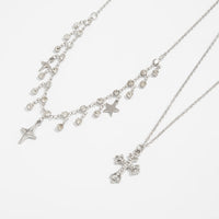 Thumbnail for Chic Layered Cross Star Tassel Rhinestone Chain Necklace Set