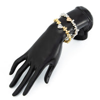 Thumbnail for Stylish Two Tone Heart Charm Irregular Beaded Bracelet Set