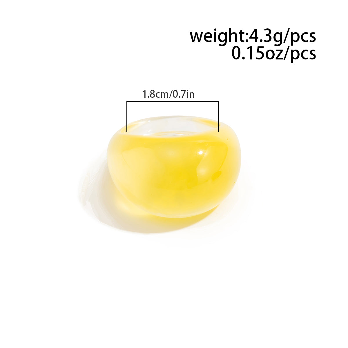 Chunky Resin Ring - Bold Minimalist Statement Jewelry for Women