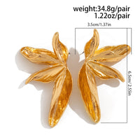 Thumbnail for Abstract Chunky Folding Flower Stud Earrings