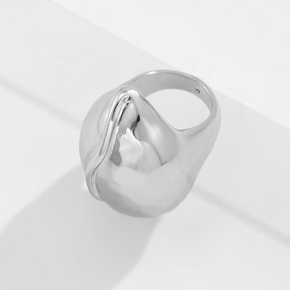 Abstract Chunky Gold Silver Plated Waterdrop Ring