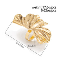 Thumbnail for Abstract Chunky Lotus Leaf Ring - ArtGalleryZen