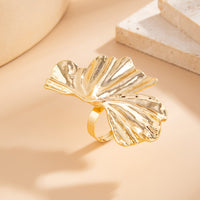 Thumbnail for Abstract Chunky Lotus Leaf Ring - ArtGalleryZen