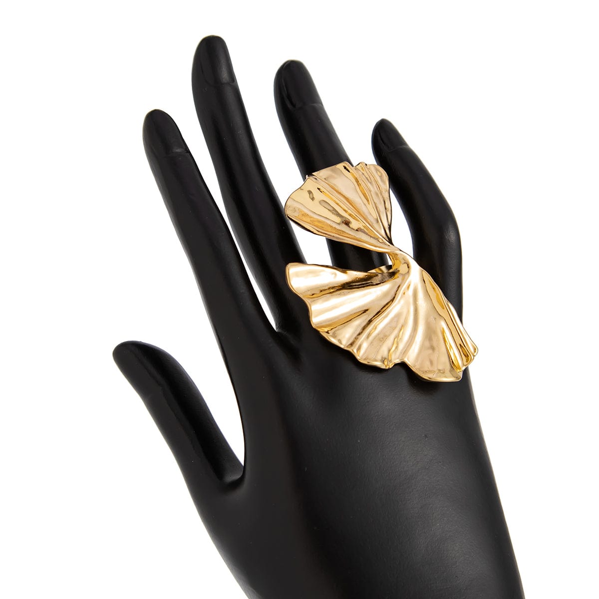 Abstract Chunky Lotus Leaf Ring - ArtGalleryZen