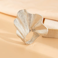 Thumbnail for Abstract Chunky Textured Lotus Leaf Ring - ArtGalleryZen