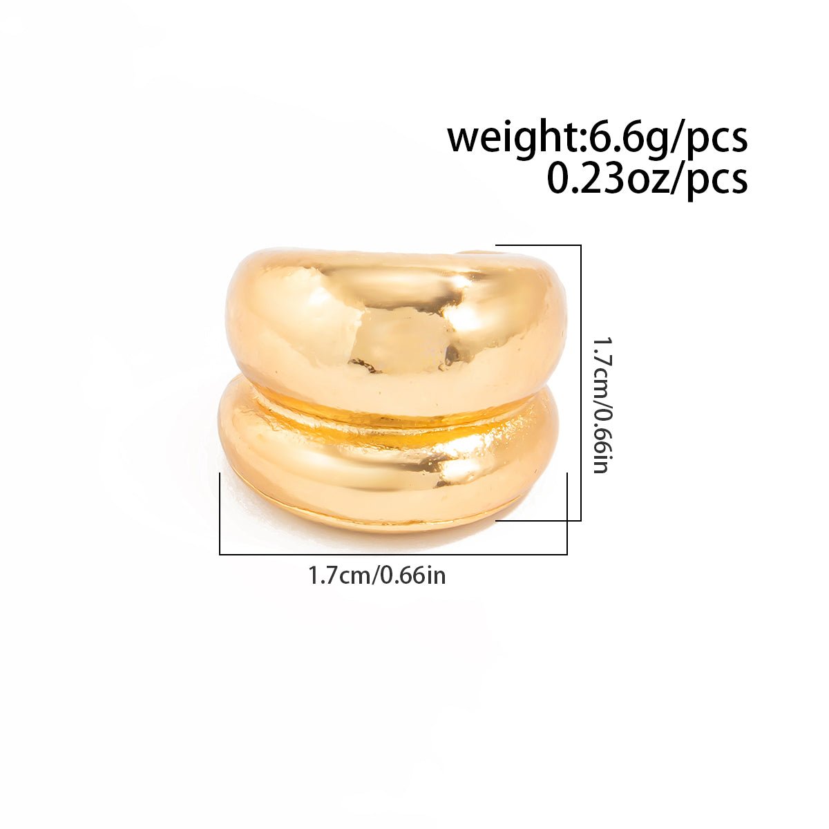 Abstract Chunky Waterdrop Ear Cuff Earring - ArtGalleryZen