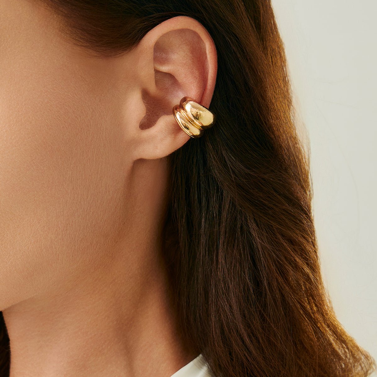 Abstract Chunky Waterdrop Ear Cuff Earring - ArtGalleryZen