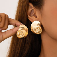 Thumbnail for Abstract Conch Shaped Stud Earrings