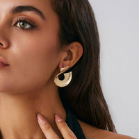 Thumbnail for Abstract Curved Ribbon Earrings - ArtGalleryZen