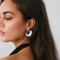 Thumbnail for Abstract Curved Ribbon Earrings - ArtGalleryZen