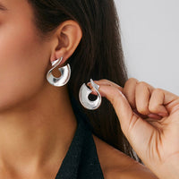 Thumbnail for Abstract Curved Ribbon Earrings - ArtGalleryZen