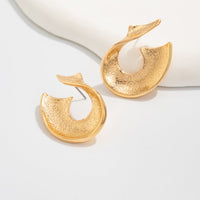 Thumbnail for Abstract Curved Ribbon Earrings - ArtGalleryZen