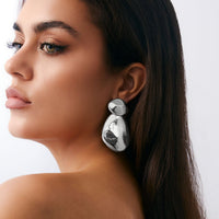 Thumbnail for Abstract Glossy Duo Waterdrop Stud Earrings - ArtGalleryZen