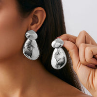 Thumbnail for Abstract Glossy Duo Waterdrop Stud Earrings - ArtGalleryZen