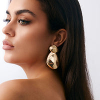 Thumbnail for Abstract Glossy Duo Waterdrop Stud Earrings - ArtGalleryZen