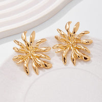 Thumbnail for Abstract Gold Silver Plated Firework Earrings - ArtGalleryZen