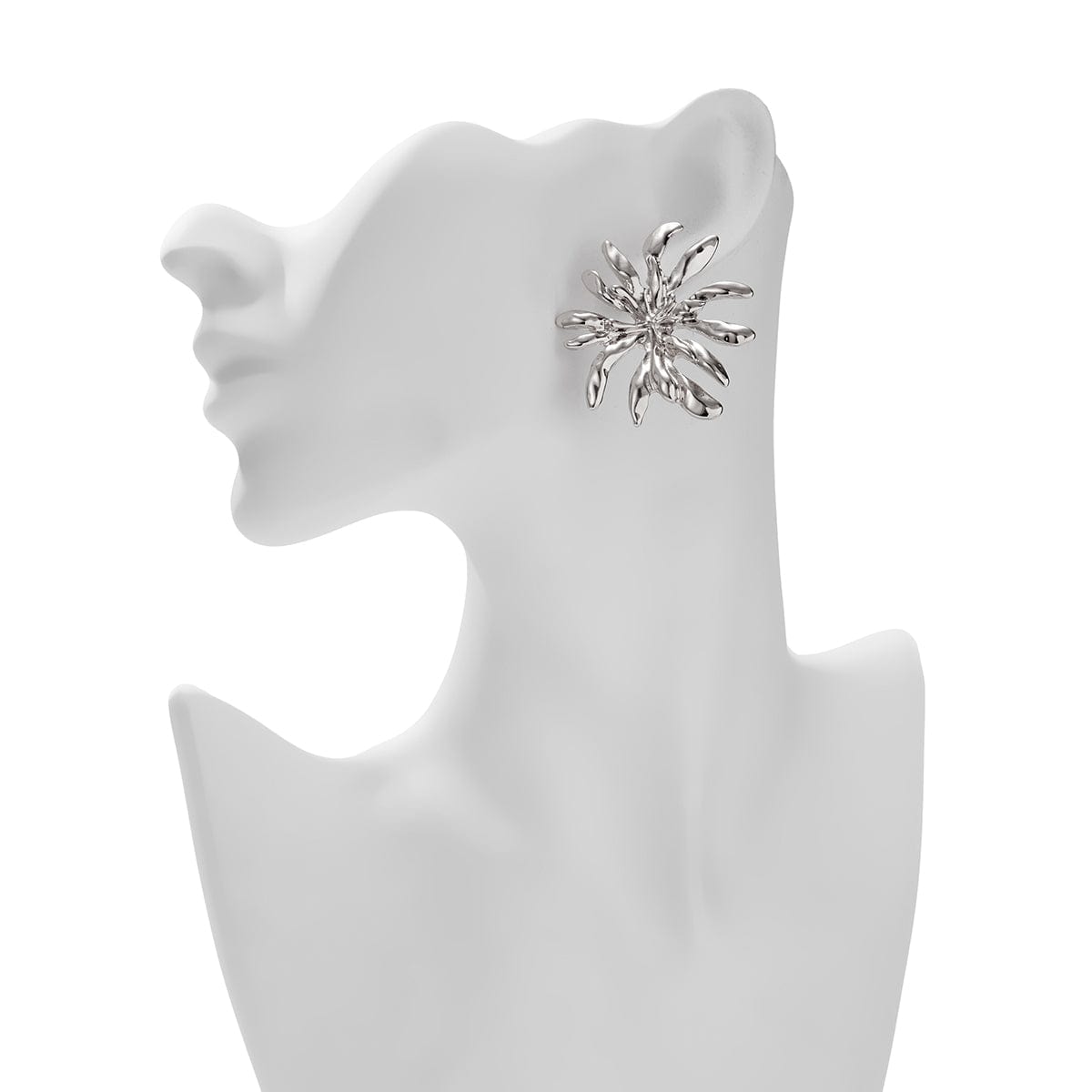 Abstract Gold Silver Plated Firework Earrings - ArtGalleryZen