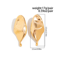 Thumbnail for Abstract Gold Silver Plated Glossy Waterdrop Stud Earrings - ArtGalleryZen