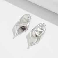 Thumbnail for Abstract Gold Silver Plated Glossy Waterdrop Stud Earrings - ArtGalleryZen