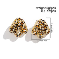 Thumbnail for Abstract Gold Silver Plated Leopard Shell Shaped Earrings