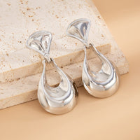 Thumbnail for Abstract Gold Silver Plated Waterdrop Dangle Earrings - ArtGalleryZen