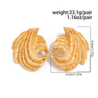 Thumbnail for Abstract Gold Silver Plated Wing Shaped Stud Earrings - ArtGalleryZen