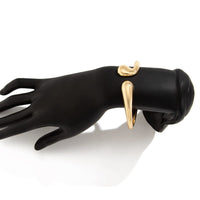 Thumbnail for Abstract Gold Silver Tone Asymmetric Waterdrop Bangle Bracelet - ArtGalleryZen