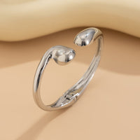 Thumbnail for Abstract Gold Silver Tone Asymmetric Waterdrop Bangle Bracelet - ArtGalleryZen