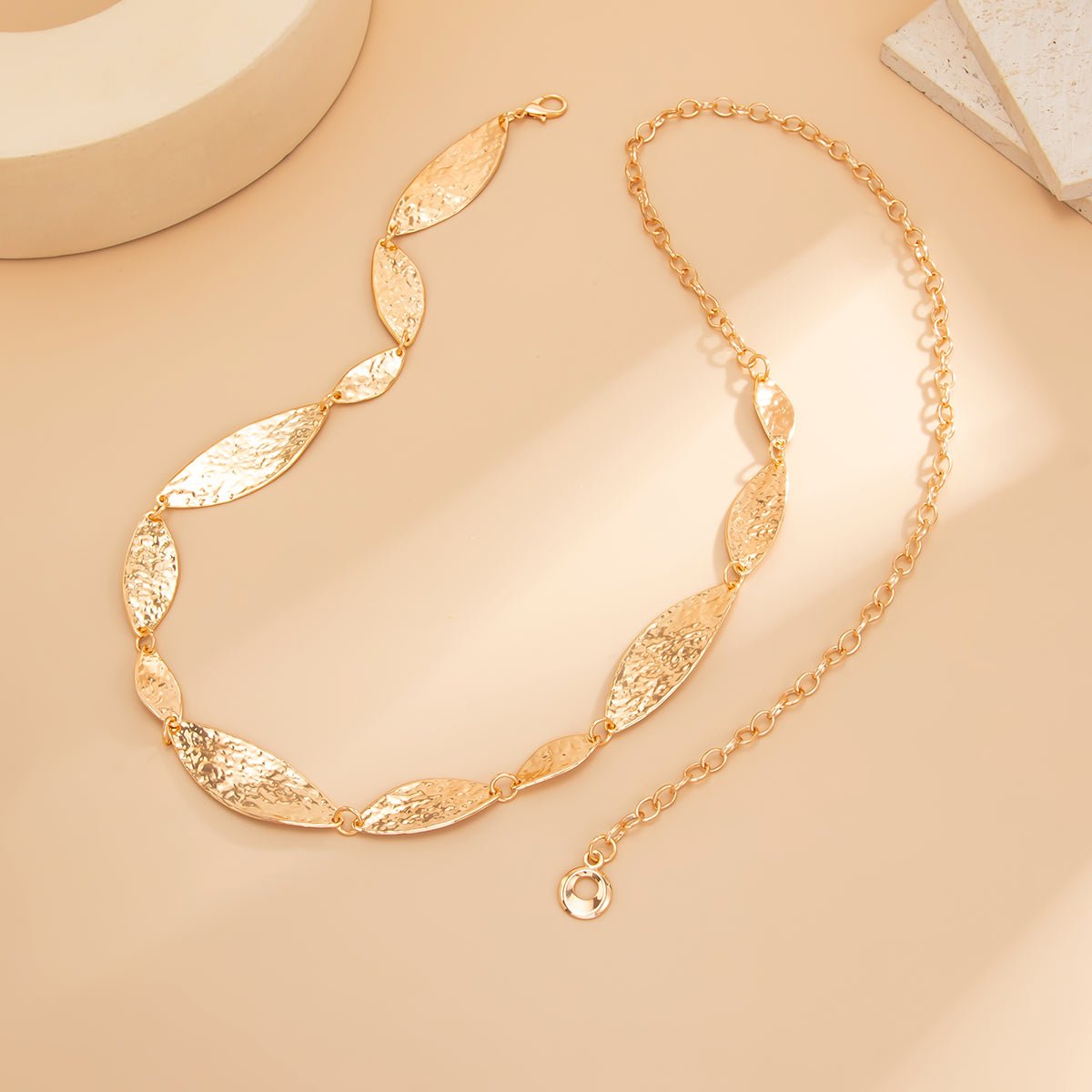 Abstract Irregular Leaf Waist Chain - ArtGalleryZen