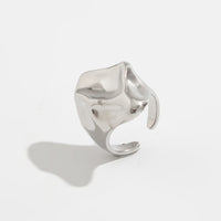 Thumbnail for Abstract Irregular Liquid Waterdrop Open Ring - ArtGalleryZen