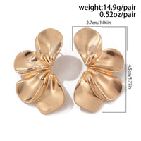 Thumbnail for Abstract Metallic Flower Pattern Earrings