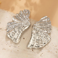 Thumbnail for Abstract Metallic Maple Leaf Shaped Stud Earrings