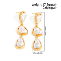 Thumbnail for Abstract Pearl Waterdrop Dangle Earrings - ArtGalleryZen