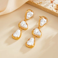 Thumbnail for Abstract Pearl Waterdrop Dangle Earrings - ArtGalleryZen