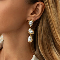 Thumbnail for Abstract Pearl Waterdrop Dangle Earrings - ArtGalleryZen