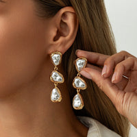 Thumbnail for Abstract Pearl Waterdrop Dangle Earrings - ArtGalleryZen