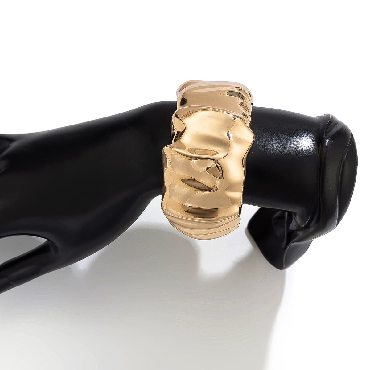 Abstract Pumpkin Pattern Wide Cuff Bangle Bracelet - ArtGalleryZen