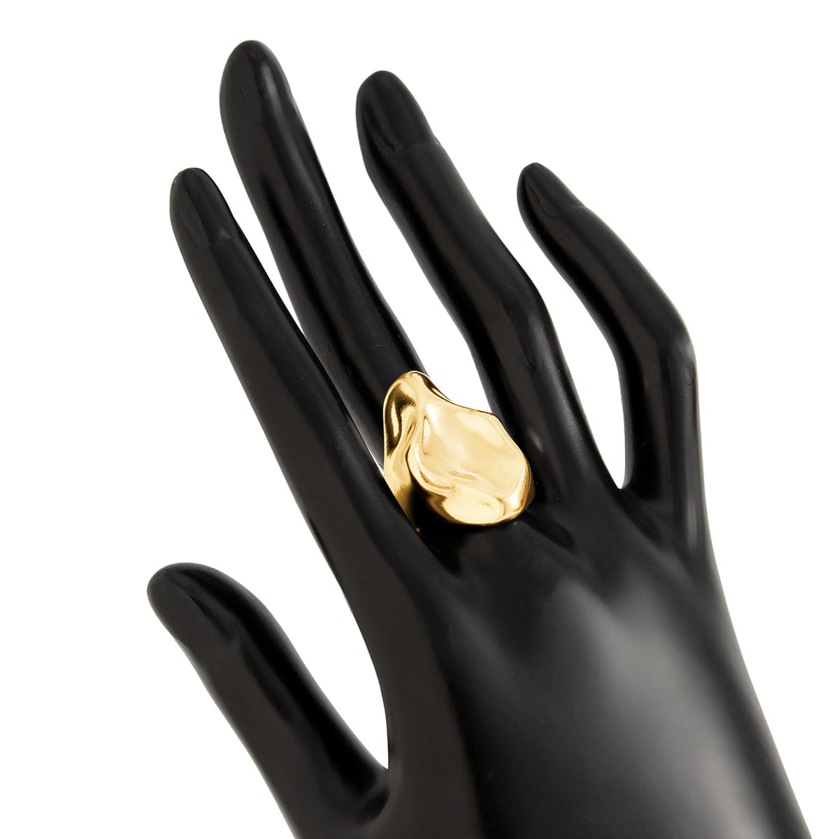 Abtract Irregular Liquid Waterdrop Open Ring