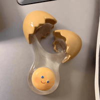 Thumbnail for Adorable Smiling Broken Egg Fridge Magnet - ArtGalleryZen