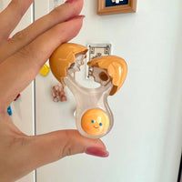 Thumbnail for Adorable Smiling Broken Egg Fridge Magnet - ArtGalleryZen