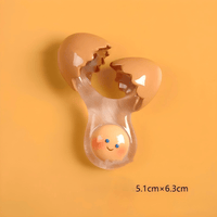 Thumbnail for Adorable Smiling Broken Egg Fridge Magnet - ArtGalleryZen