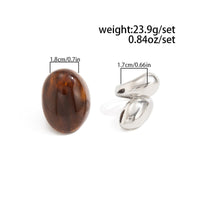 Thumbnail for Amber Resin Ring Set 2pcs - Waterdrop Statement Rings for Women - ArtGalleryZen