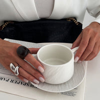 Thumbnail for Amber Resin Ring Set 2pcs - Waterdrop Statement Rings for Women - ArtGalleryZen