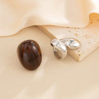 Thumbnail for Amber Resin Ring Set 2pcs - Waterdrop Statement Rings for Women - ArtGalleryZen