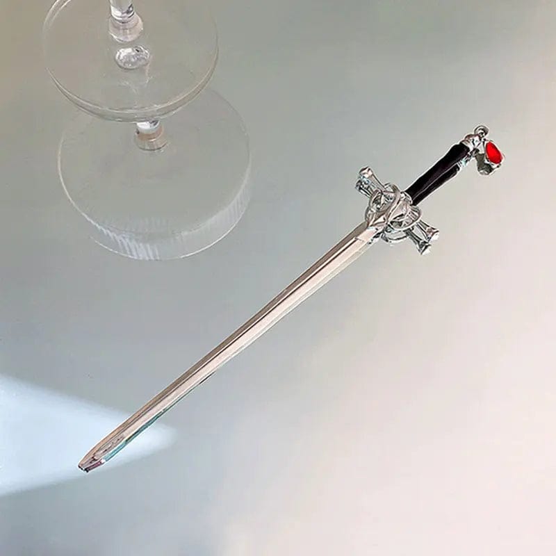 Ancient Style Crystal Pendant Sword Hair Fork Hair Pin - ArtGalleryZen