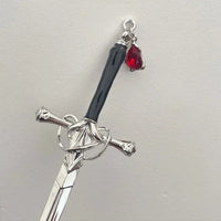 Thumbnail for Ancient Style Crystal Pendant Sword Hair Fork Hair Pin - ArtGalleryZen