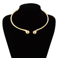 Thumbnail for Asymmetric Gold Silver Tone Waterdrop Collar Necklace - ArtGalleryZen