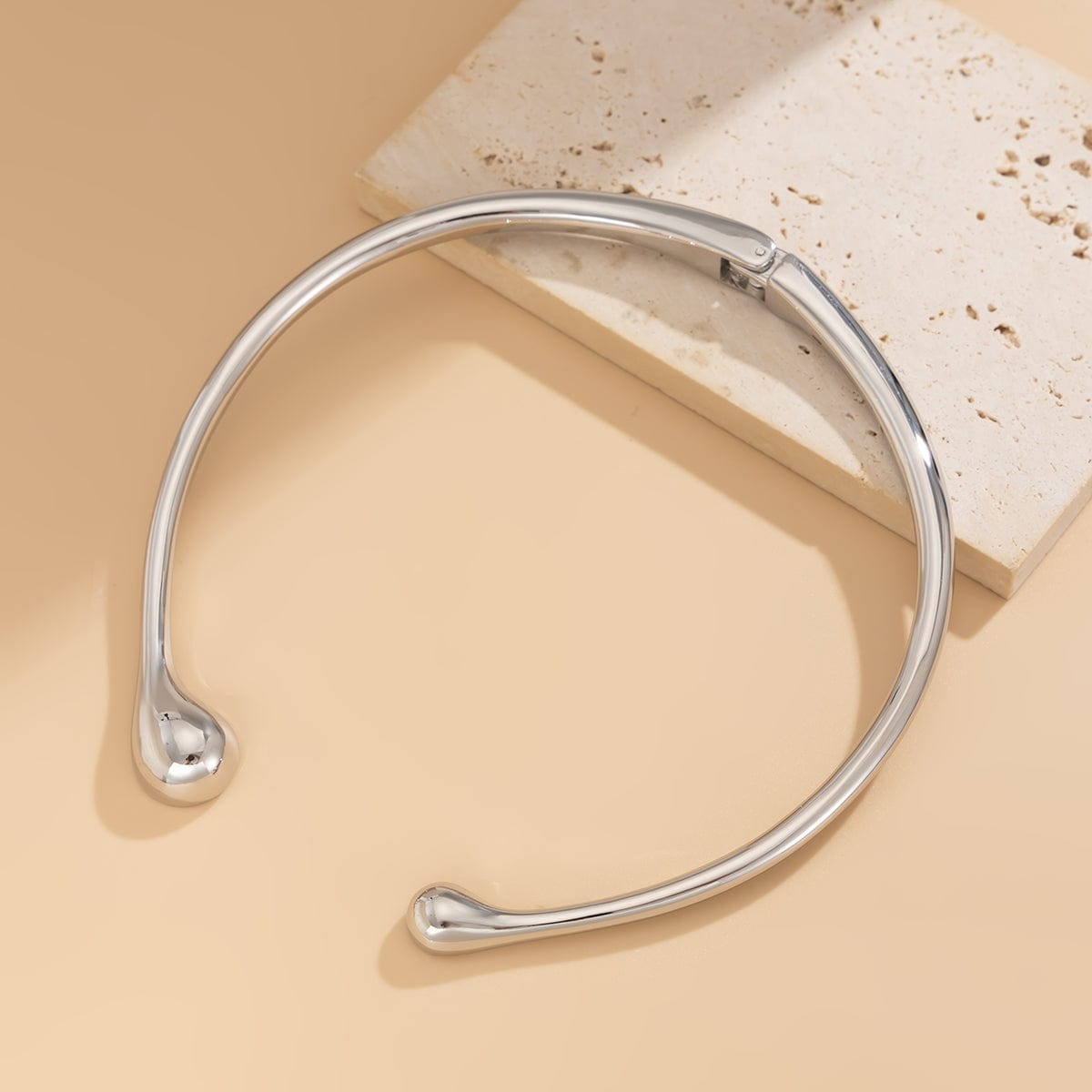 Asymmetric Gold Silver Tone Waterdrop Collar Necklace - ArtGalleryZen