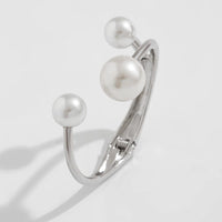 Thumbnail for Asymmetrical Baroque Pearl Charm Bangle Bracelet